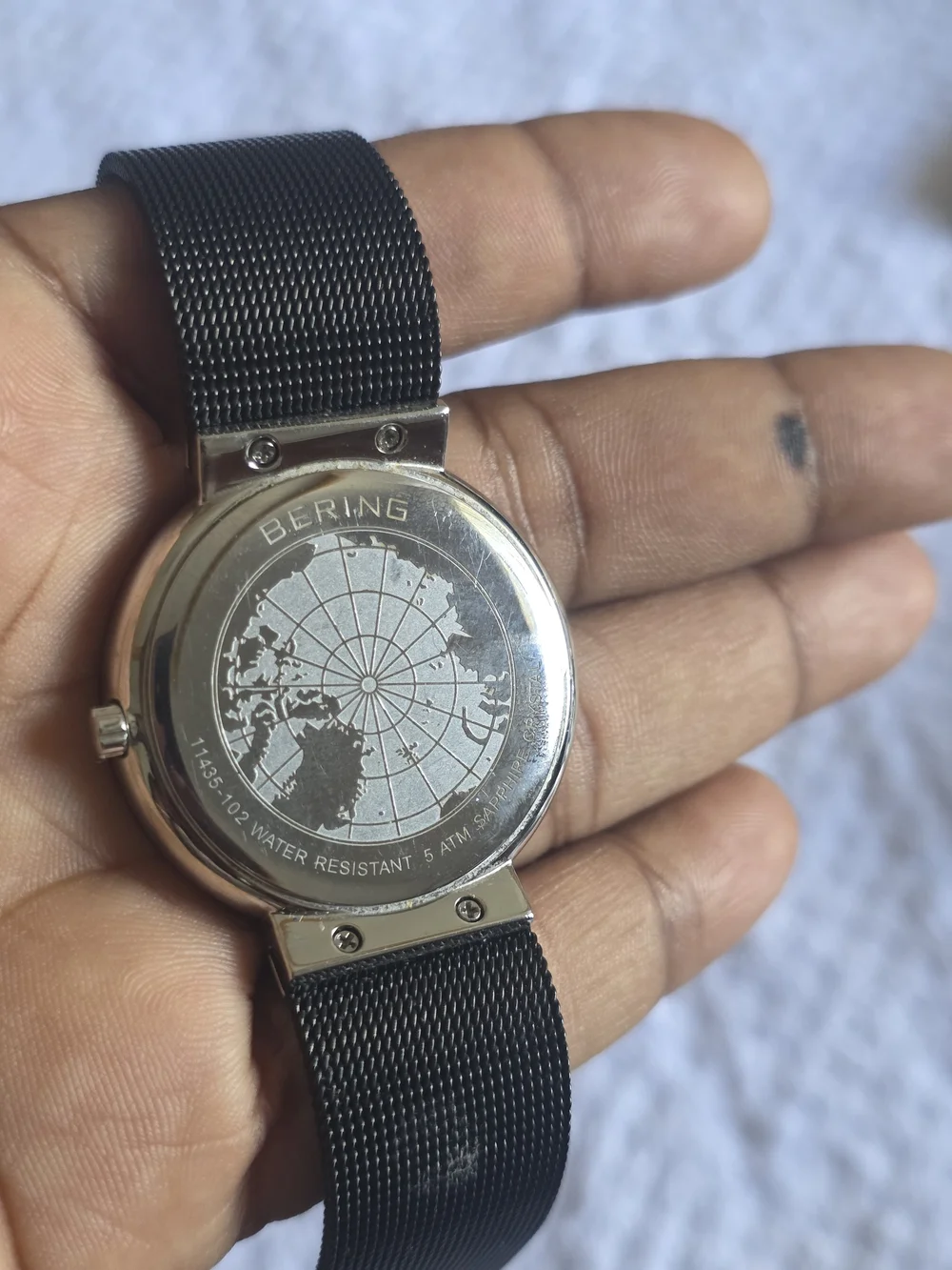 Ring Ceramic Black Women's Watch with Crystal Markers